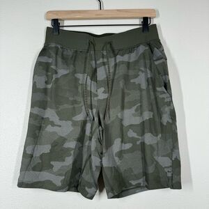 Lululemon T.H.E. Short 9" *Liner Variegated Mesh Camo Max Dark Olive Size Medium